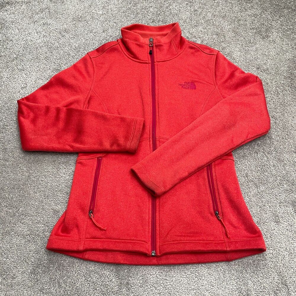 The North Face Agave Full Zip Jacket Womens Small Red Full Zip Outdoor Hiking